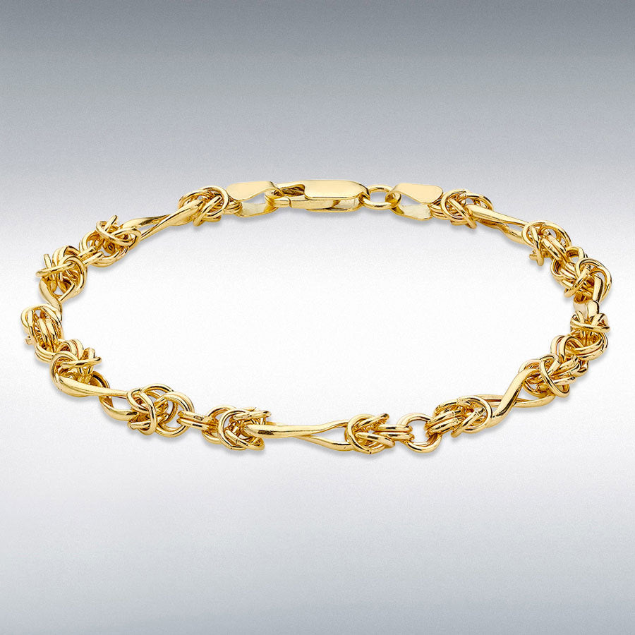 9ct Yellow Gold Twist Byzantine Bracelet