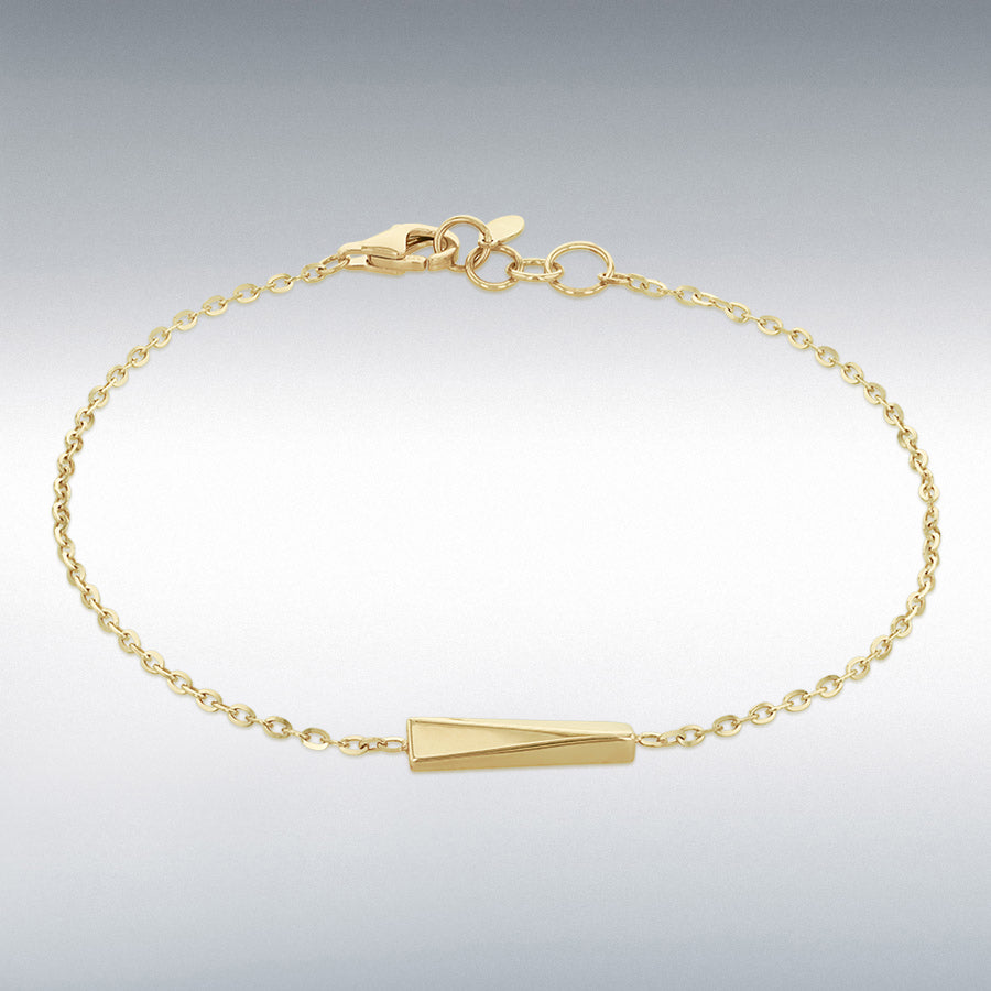 9ct Yellow Gold Twisted Bar Bracelet