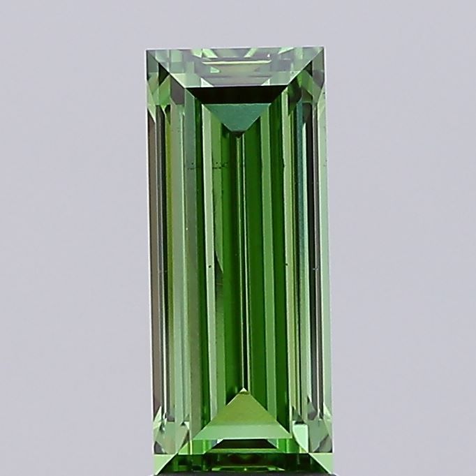 Baguette Fancy Vivid Green Lab-grown Diamond 2.57ct VS1 loose diamond