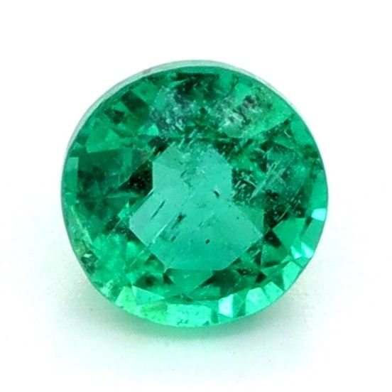 Round Green Emerald 0.23ct loose gemstone