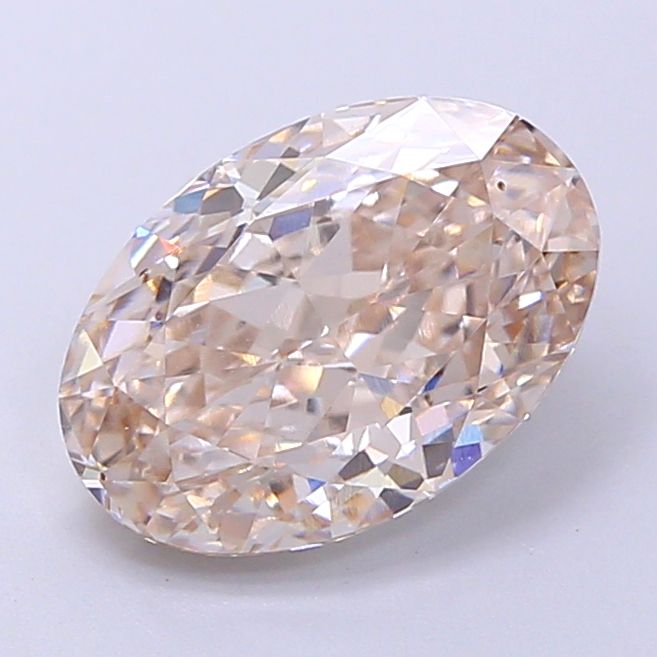 Oval Faint Brown Lab-grown Diamond 2.05ct VS1 loose diamond