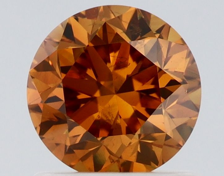 Round Fancy Deep Brownish Yellowish Orange Natural Diamond 1ct SI2 loose diamond