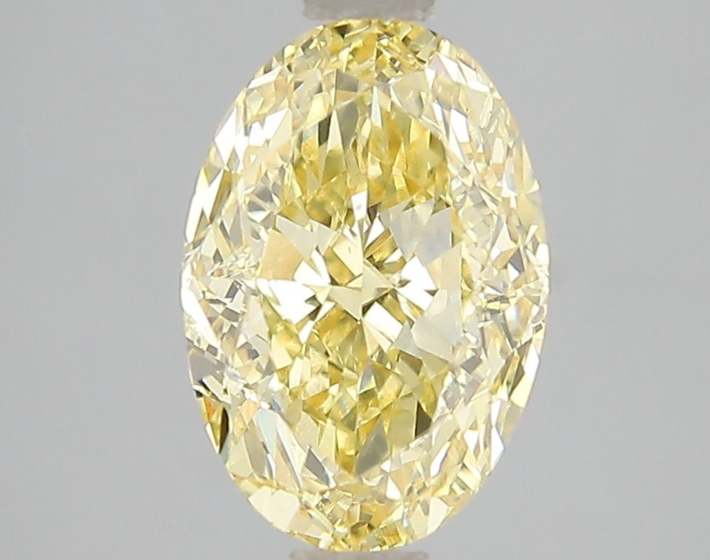 Oval Fancy Vivid Yellow Lab-grown Diamond 3.01ct VS2 loose diamond