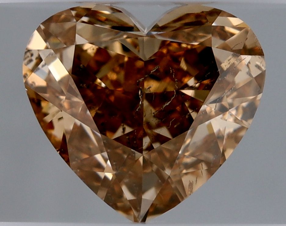 Heart Fancy Deep Brown Yellow Natural Diamond 1.04ct SI2 loose diamond
