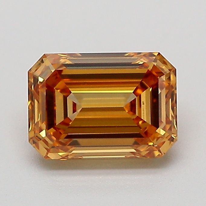 Emerald Fancy Light Yellowish Brown Lab-grown Diamond 1.12ct VS2 loose diamond
