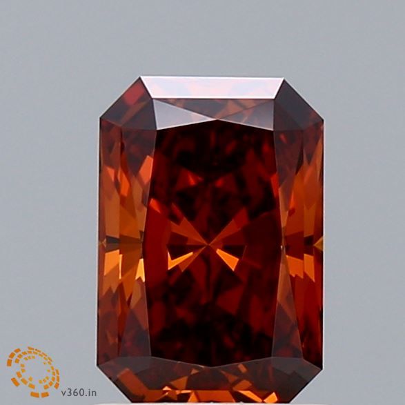 Radiant Fancy Deep Orange Lab-grown Diamond 1.04ct VS1 loose diamond