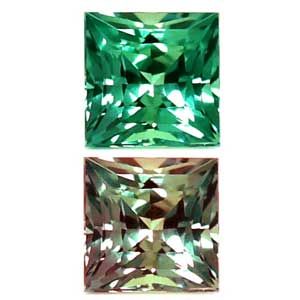 Square Green Alexandrite 0.14ct loose gemstone