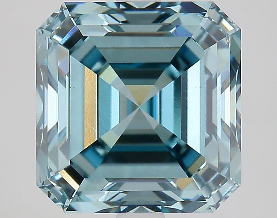 Square Emerald Fancy Intense Green Blue Lab-grown Diamond 4.84ct VS1 loose diamond