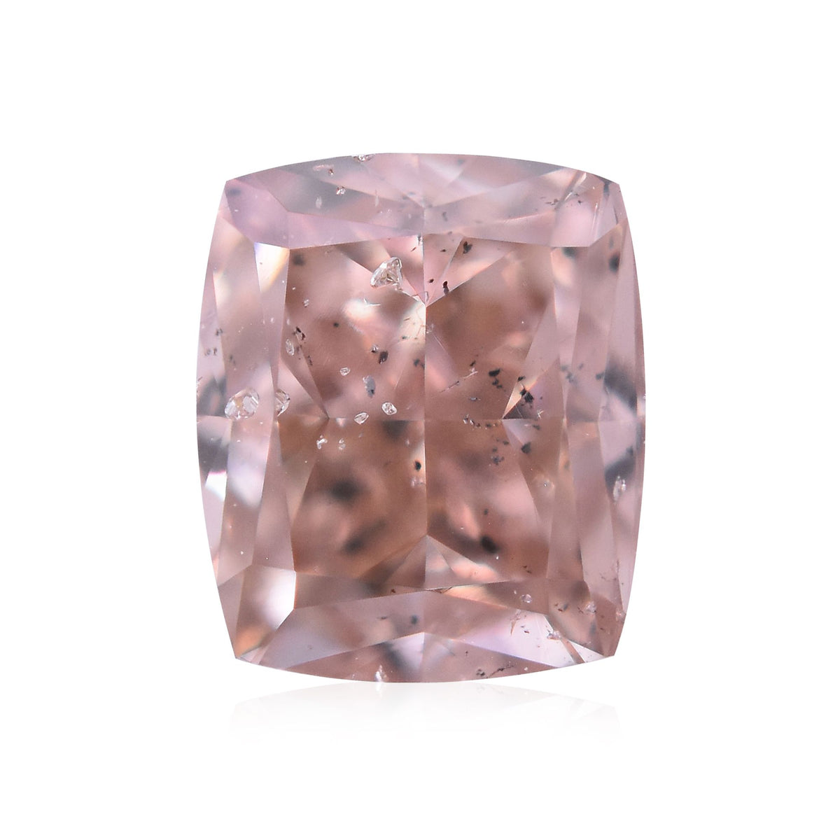 Cushion Fancy Orangey Pink Natural Diamond 0.45ct loose diamond