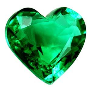 Heart Green Emerald 0.76ct loose gemstone