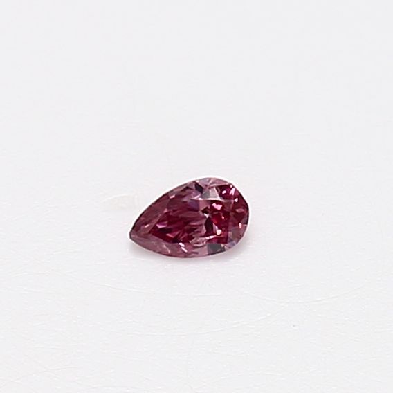 Pear Fancy Vivid Purplish Pink Natural Diamond 0.06ct I1 loose diamond