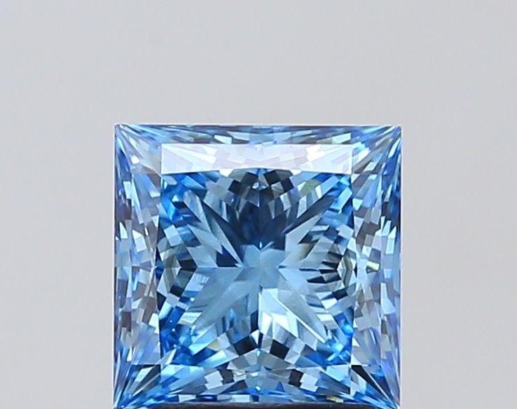 Princess Fancy Vivid Blue Lab-grown Diamond 2.58ct VS2 loose diamond