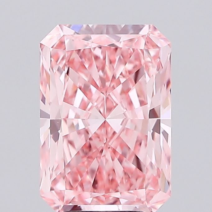 Radiant Fancy Vivid Pink Lab-grown Diamond 3.07ct VVS1 loose diamond