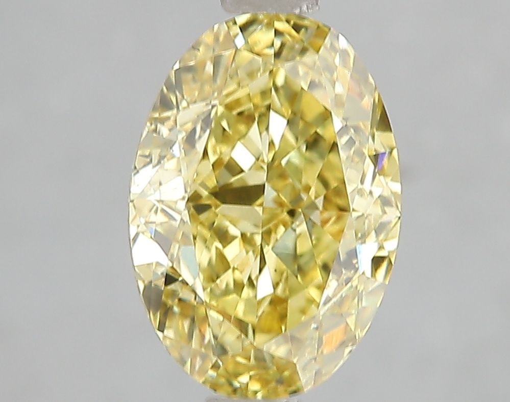 Oval Fancy Vivid Yellow Lab-grown Diamond 3.02ct VS2 loose diamond