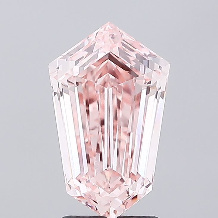 Hexagonal Fancy Intense Pink Lab-grown Diamond 3.01ct VVS2 loose diamond