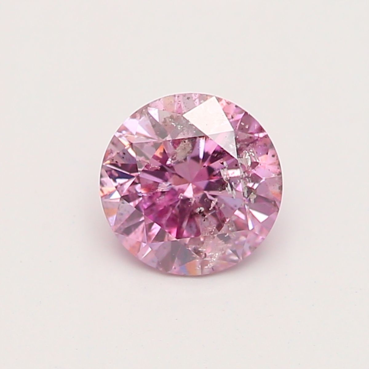 Round Fancy Intense Purplish Pink Natural Diamond 0.31ct loose diamond