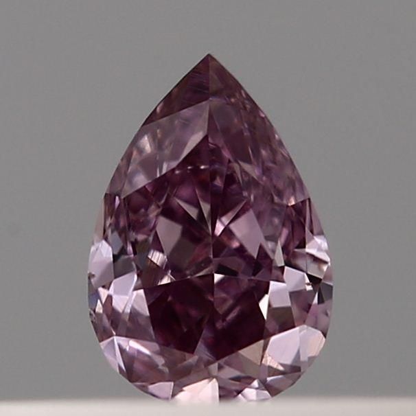 Pear Fancy Deep Purple Pink Purple Natural Diamond 0.1ct loose diamond