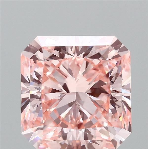 Square Radiant Fancy Vivid Pink Lab-grown Diamond 2.57ct VS1 loose diamond