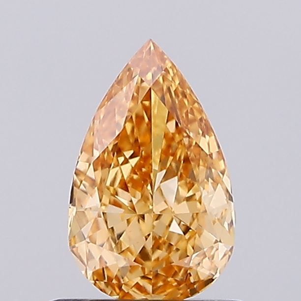 Pear Fancy Vivid Brown Lab-grown Diamond 0.61ct VVS2 loose diamond