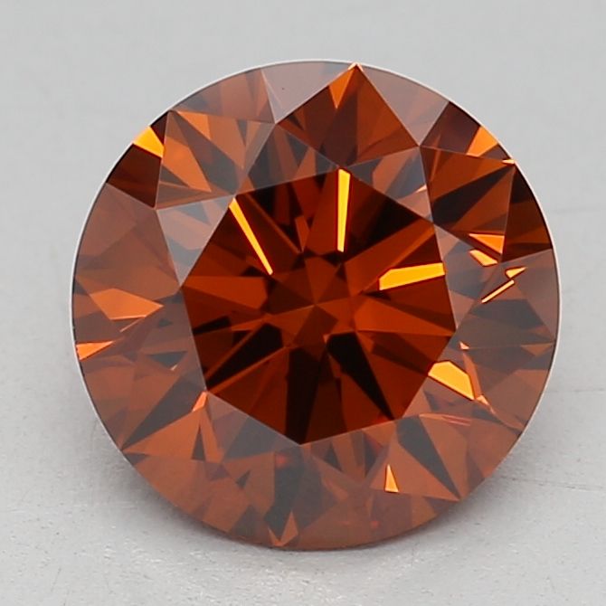 Round Fancy Deep Orange Lab-grown Diamond 1.11ct VS1 loose diamond