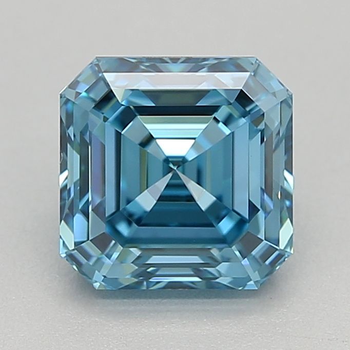 Square Emerald Fancy Vivid Blue Lab-grown Diamond 0.91ct VVS2 loose diamond
