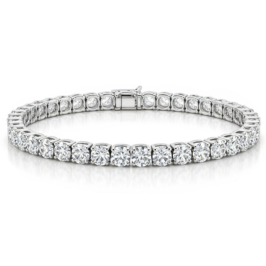 Four-Claw Round Diamond Tennis Bracelet, 15.00ct total