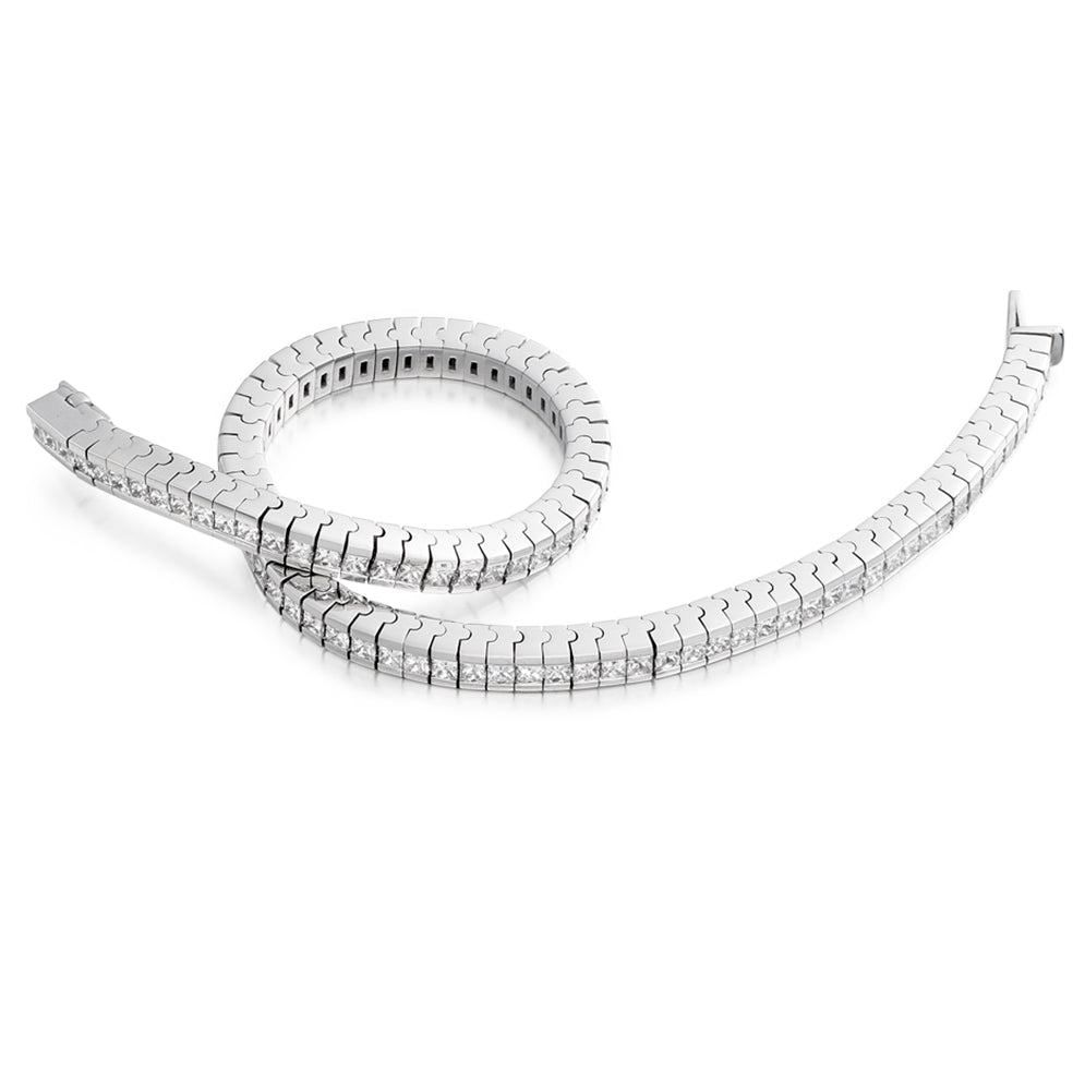 Channel-Set Princess-Cut Diamond Bracelet, 4.50ct total
