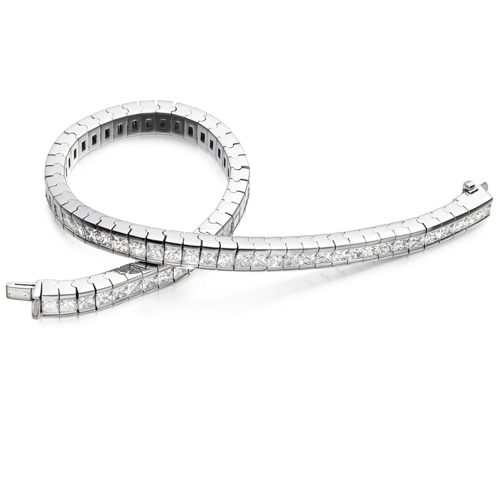 Channel-Set Princess-Cut Diamond Bracelet, 8.50ct total