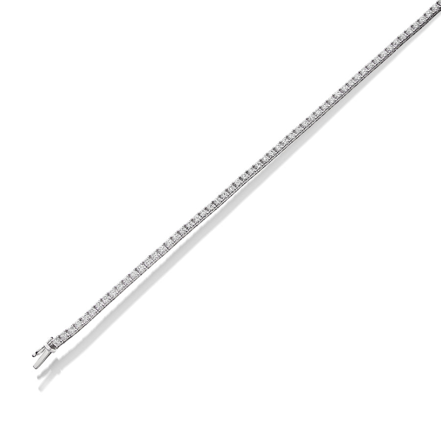 Claw-Set Round Diamond Tennis Bracelet, 2.75ct total