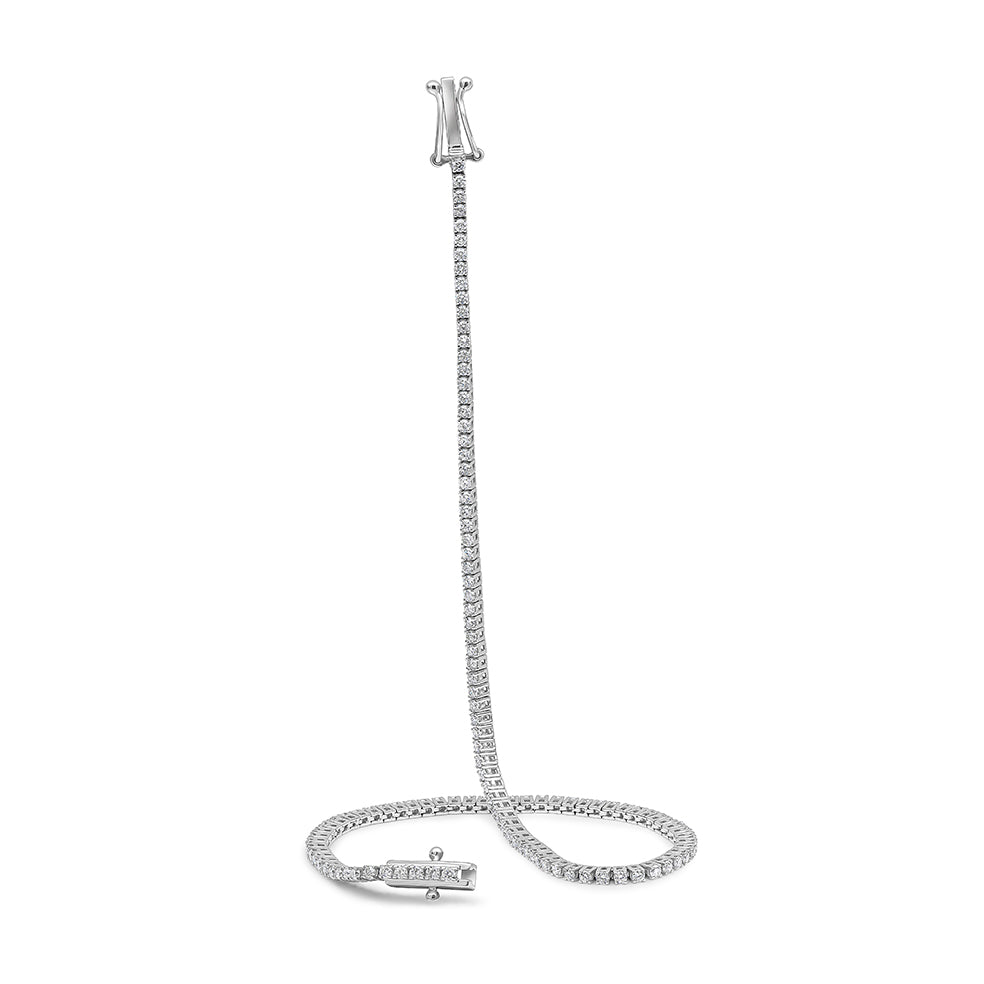 Claw-Set Round Diamond Tennis Bracelet, 1.20ct total