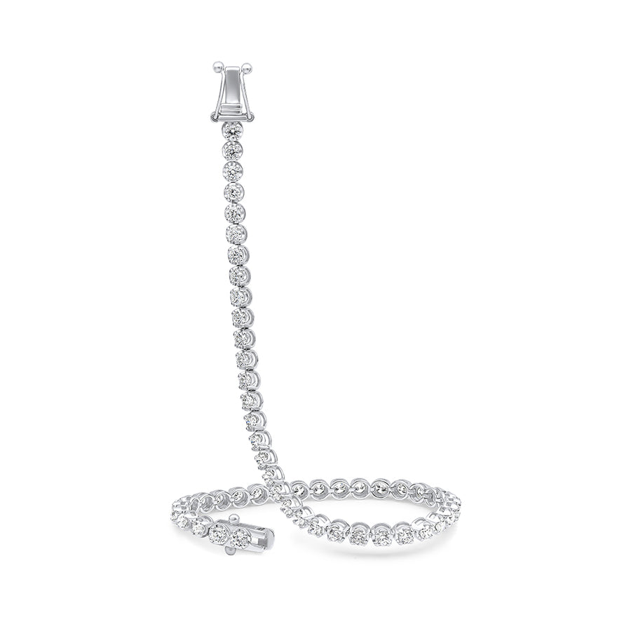 Claw-Set Round Diamond Tennis Bracelet, 2.60ct total