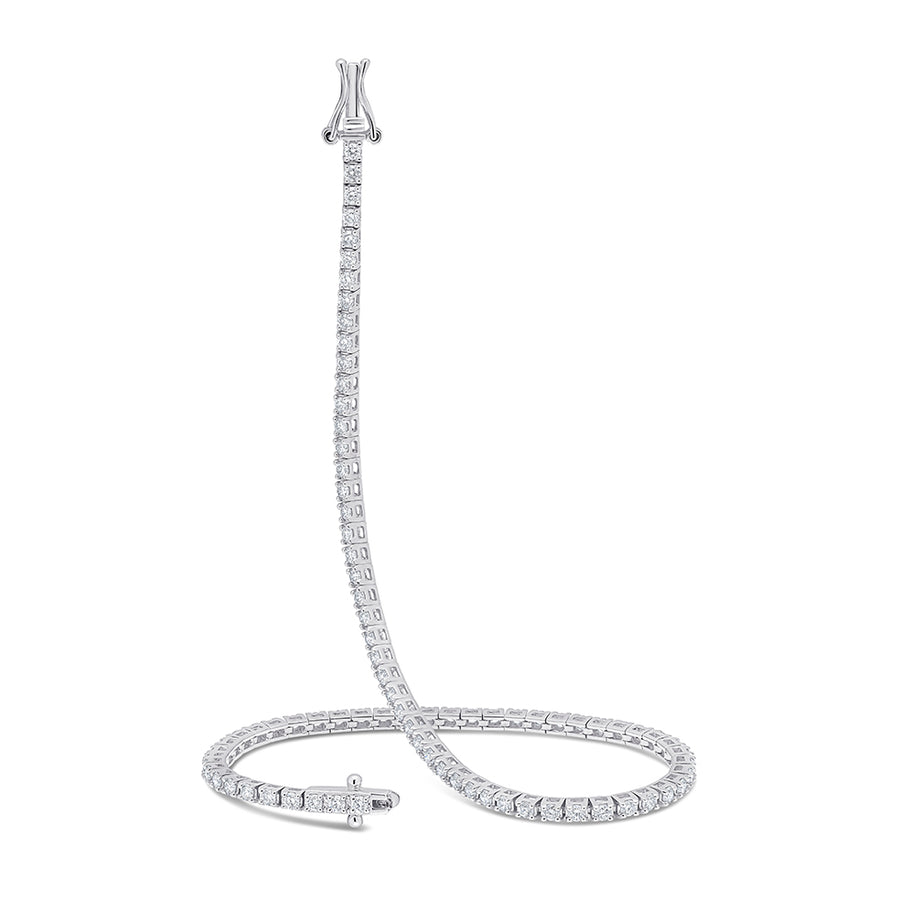 Claw-Set Round Diamond Tennis Bracelet, 1.50ct total