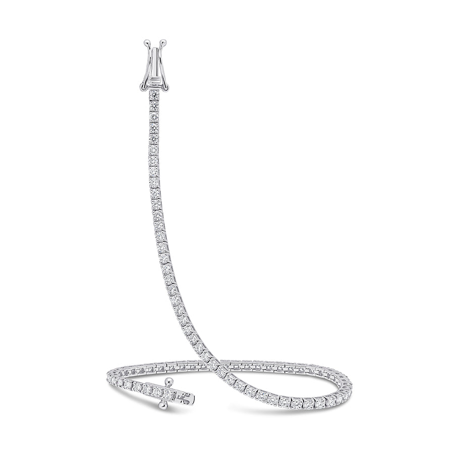 Claw-Set Round Diamond Tennis Bracelet, 2.00ct total