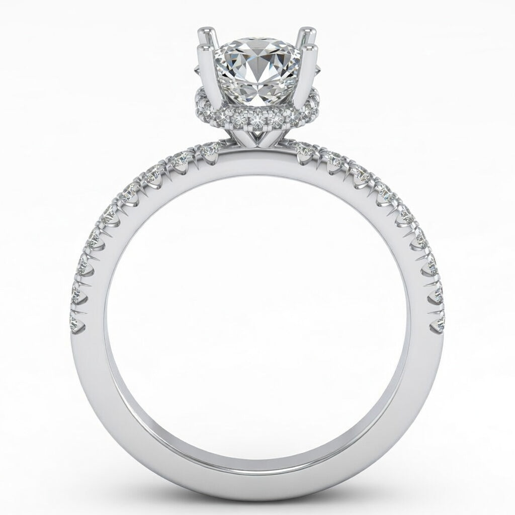 Engagement Ring Round Brilliant Engagement Ring, 1.5ct