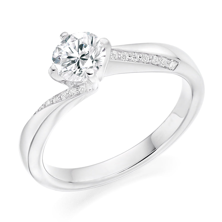 Grain-Set Solitaire Round Brilliant Engagement Ring 0.85ct