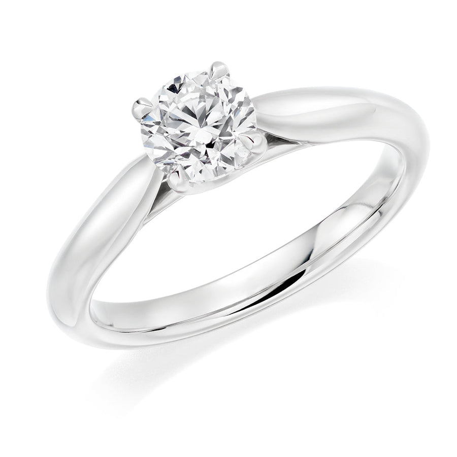 Traditional Solitaire Round Brilliant Engagement Ring 0.75ct
