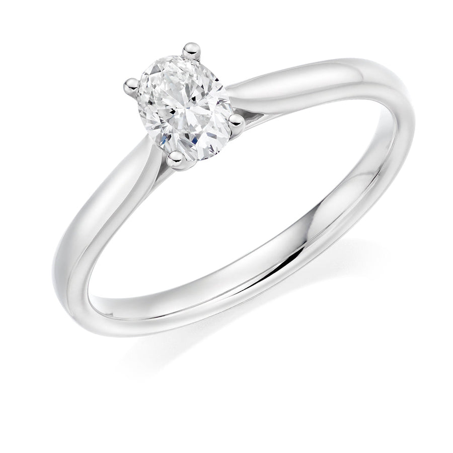 Classic Solitaire Oval Cut Engagement Ring