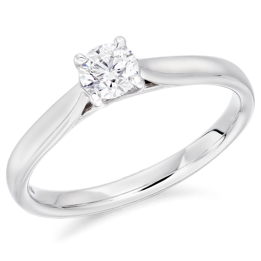 Classic Solitaire Round Brilliant Engagement Ring, 0.3ct