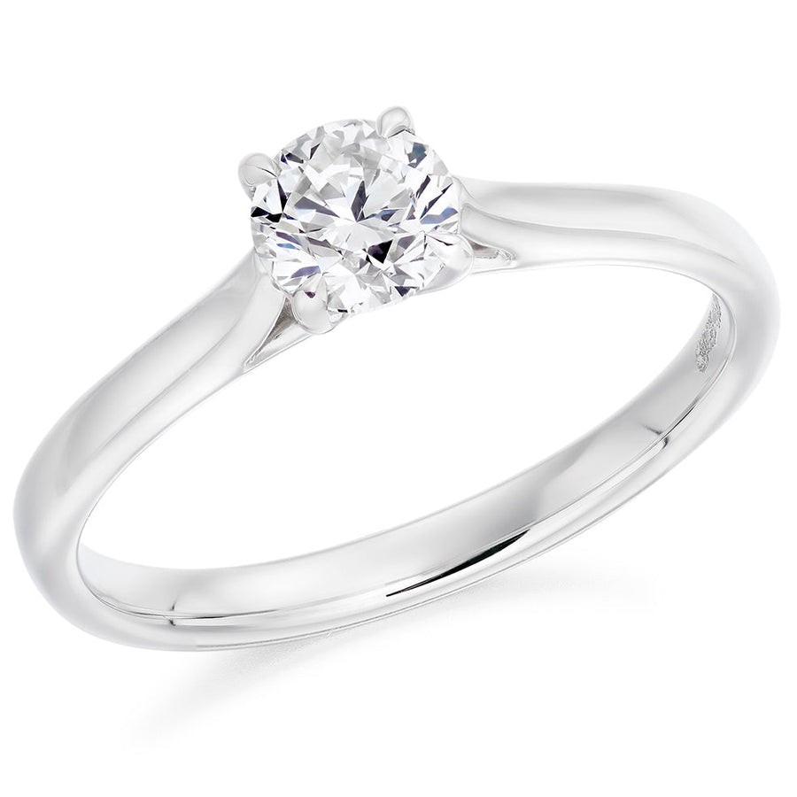 Solitaire Round Brilliant Engagement Ring 0.5ct