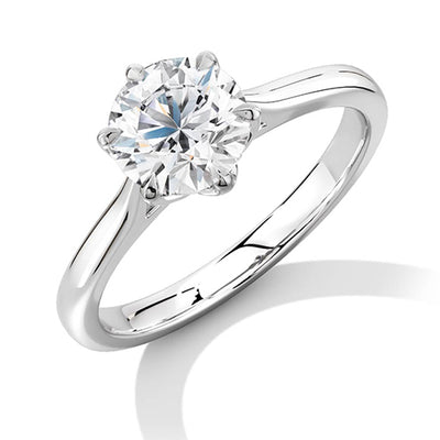 Simple Solitaire Round Brilliant Engagement Ring