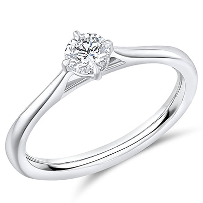 Traditional Solitaire Round Brilliant Engagement Ring 0.33ct