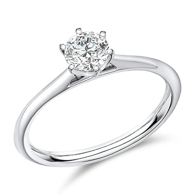 Traditional Solitaire Round Brilliant Engagement Ring
