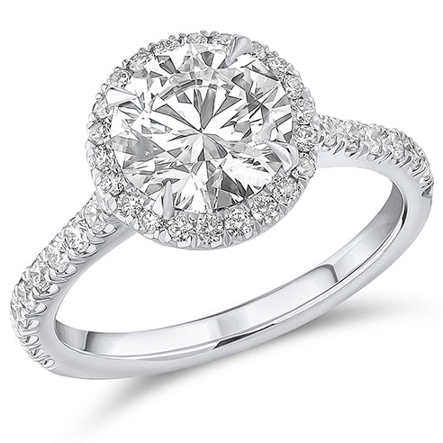 Low-Set Oyster Round Brilliant Engagement Ring