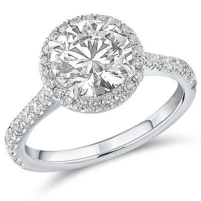 Low-Set Oyster Round Brilliant Engagement Ring