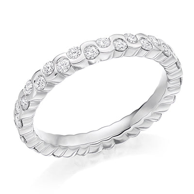 Rubover Full Eternity Ring, 1.0ct total