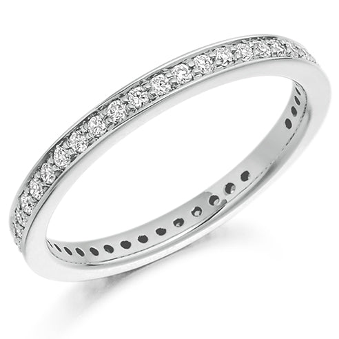 Grain-Set Diamond Full Eternity Ring B, 0.4ct