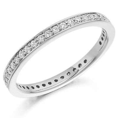 Grain-Set Diamond Full Eternity Ring B, 0.4ct
