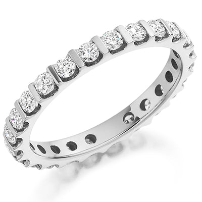 Bar-Set Full Eternity Ring, 1.0ct total (FET1031)