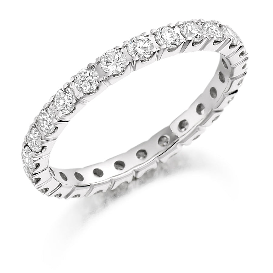 Claw-Set Diamond Full Eternity Ring C, 1.0ct