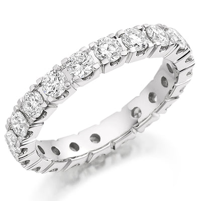 Claw-Set Diamond Full Eternity Ring with Right-Hand B, 2.0ct